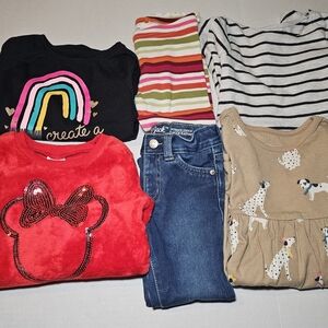 Girl's Clothes Lot 3T Toddler Disney Gymboree Cat & Jack Jeans Leggings Dress
